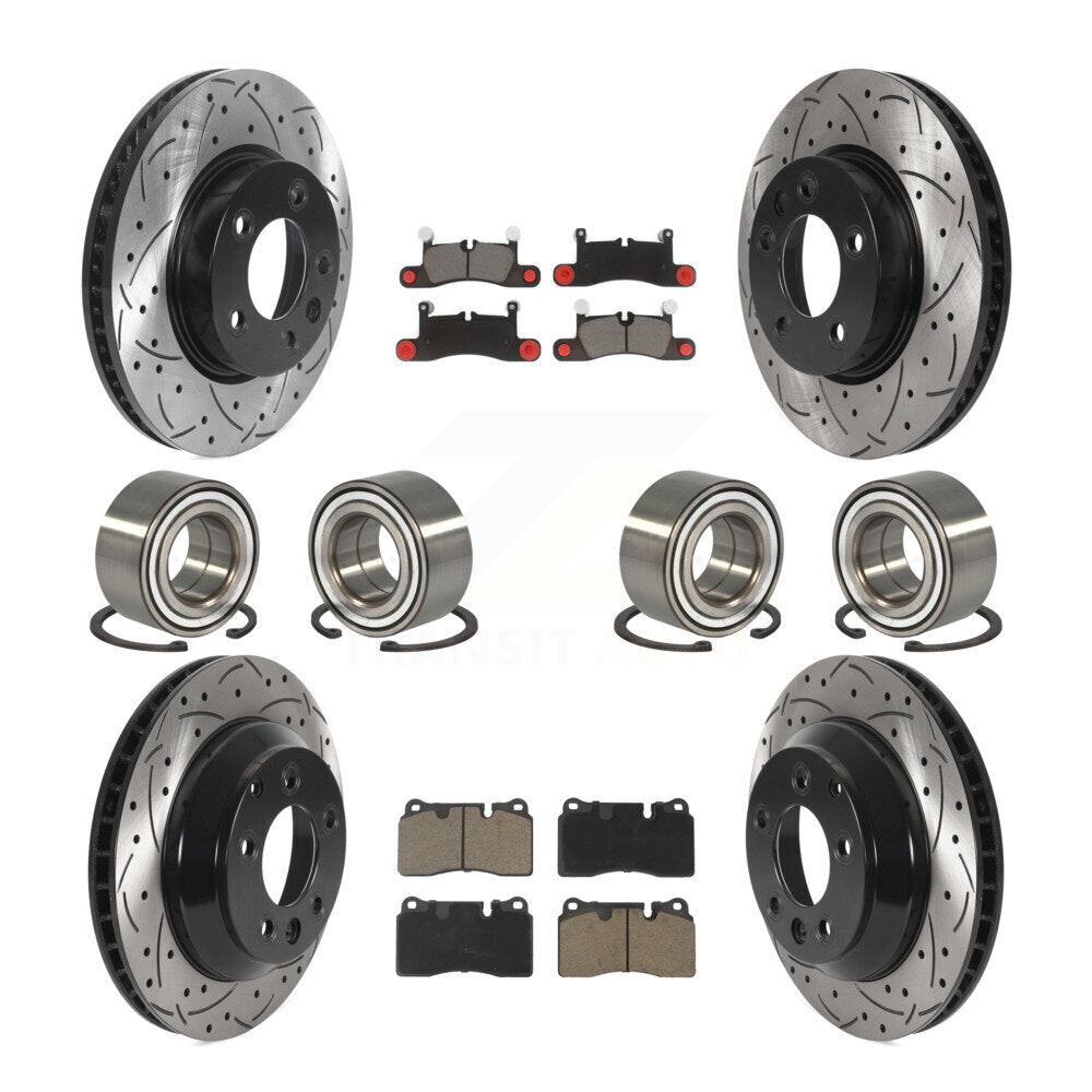 Kit de plaquettes de Rotor de frein à disque revêtu de roulement avant et arrière (10 pièces) pour Volkswagen Touare
