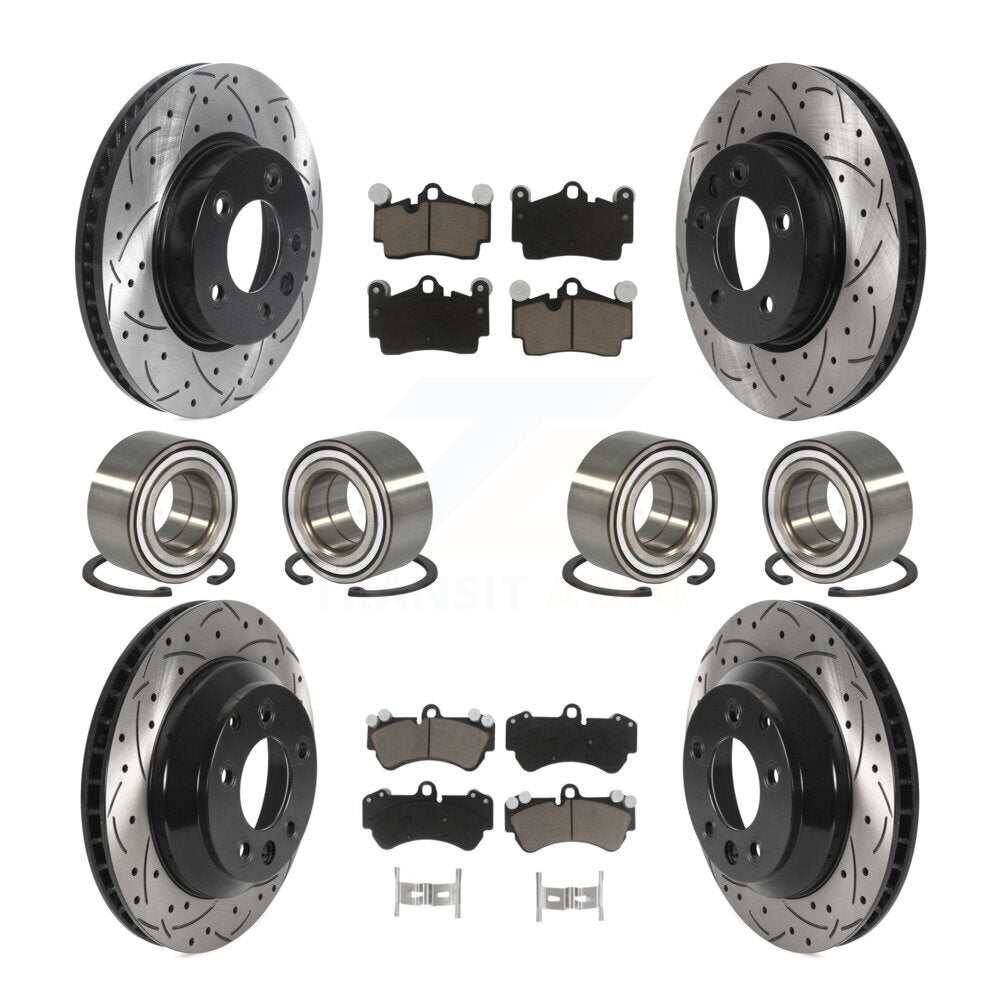 Kit de plaquettes de Rotor de frein à disque revêtu de roulement avant et arrière (10 pièces) pour Volkswagen Touare