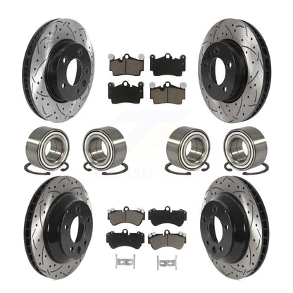 Kit de plaquettes de Rotor de frein à disque revêtu de roulement avant et arrière (10 pièces) pour Volkswagen Touare