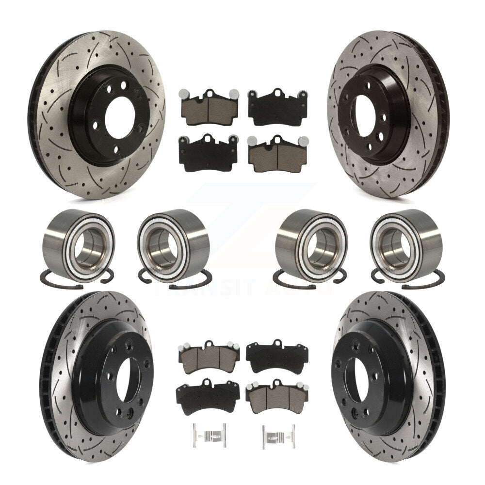 Kit de plaquettes de Rotor de frein à disque revêtu de roulement avant et arrière (10 pièces) pour Audi Q7 volkswagen