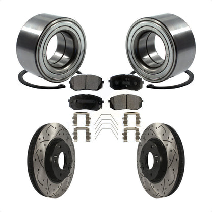 Kit de rotor et de plaquettes de frein à fente percée pour roulement de roue avant, pour Kia Soul E 2017 – 2019