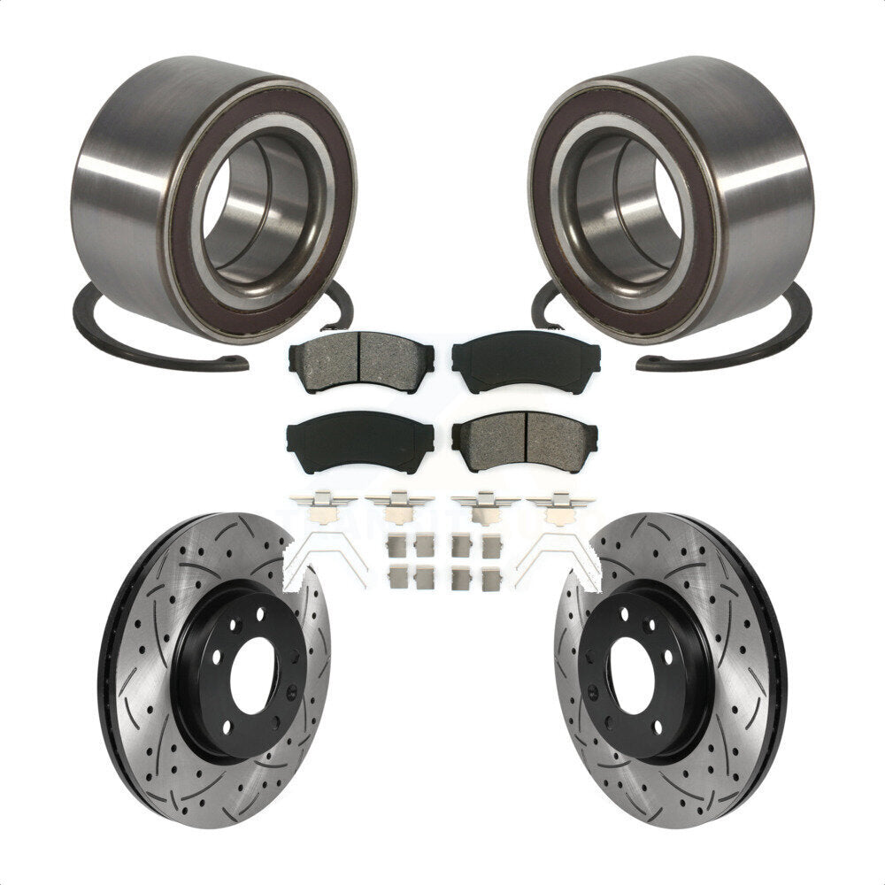 Kit de plaquettes de Rotor de frein, roulement de roue avant, fente percée, pour Mazda 6 2009 2013, 2.5
