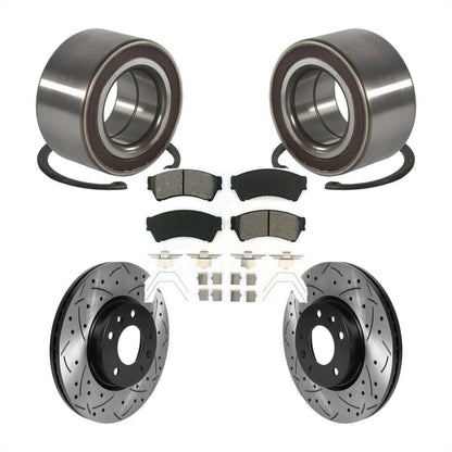 Kit de plaquettes de Rotor de frein, roulement de roue avant, fente percée, pour Mazda 6 2009 2013, 2.5