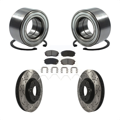 Kit de rotor et de plaquettes de frein à fente percée pour roulement de roue avant, pour Kia Soul E 2017 – 2019