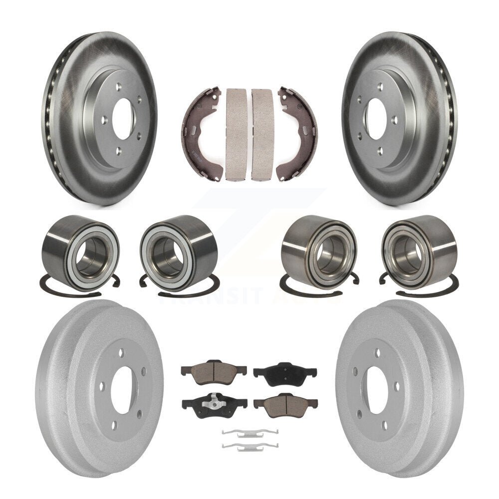 Kit de patins de rotor de frein enduits de roulements avant et arrière (10 pièces) pour Ford Escape Mazd