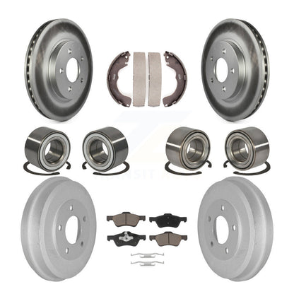 Kit de patins de rotor de frein enduits de roulements avant et arrière (10 pièces) pour Ford Escape Mazd