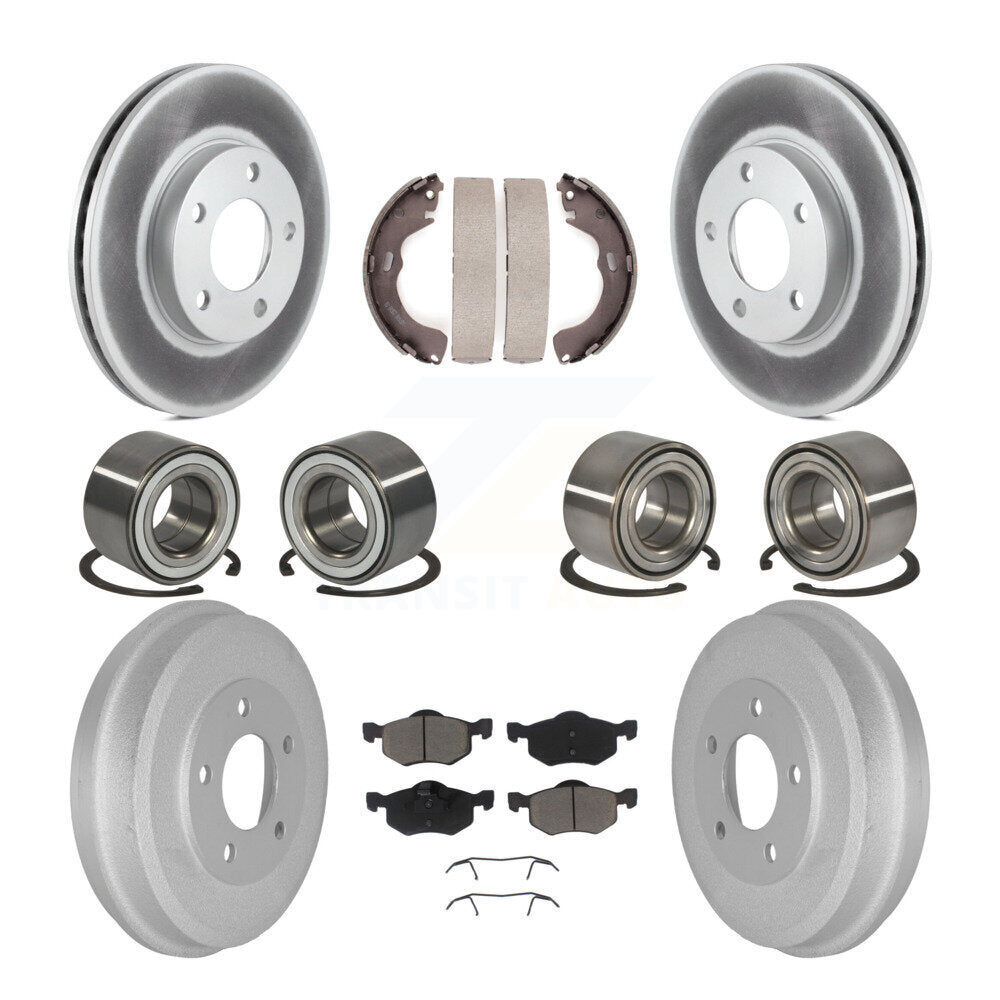 Kit de patins de rotor de frein enduits de roulements avant et arrière (10 pièces) pour Ford Escape Mazd