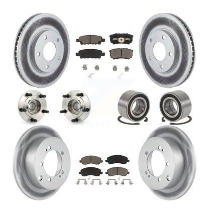 Kit de rotor et de plaquettes de frein revêtus de roulement de moyeu avant et arrière (10 pièces) pour Mitsubishi Lance