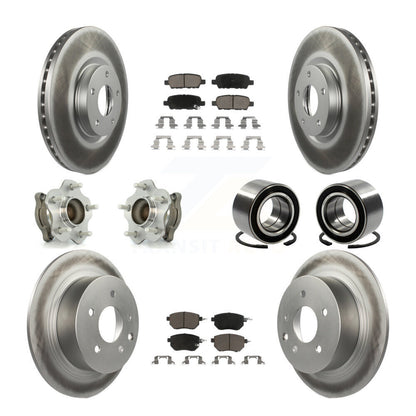 Kit de plaquettes de rotor de frein, roulement de moyeu avant et arrière (10 pièces) pour Nissan Altima Maxim