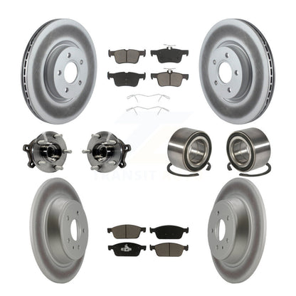 Kit de plaquettes de Rotor de frein revêtues de roulement de moyeu avant et arrière (10 pièces) pour Ford Escape Lincol