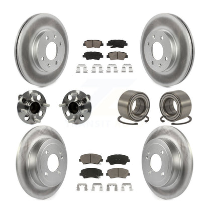 Kit de plaquettes de rotor de frein, roulement de moyeu avant et arrière (10 pièces) pour Hyundai Accen 12-17