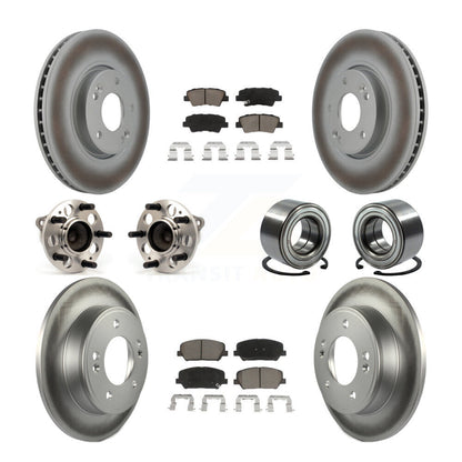 Kit de plaquettes de Rotor de frein, roulement de moyeu avant et arrière (10 pièces) pour Kia Forte Forte5 Kou