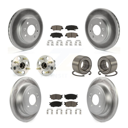 Kit de plaquettes de Rotor de frein à disque revêtu de roulement de moyeu avant et arrière (10 pièces) pour Hyundai Accen