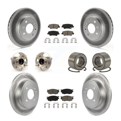 Kit de plaquettes de Rotor de frein à disque revêtu de roulement de moyeu avant et arrière (10 pièces) pour Hyundai Accen