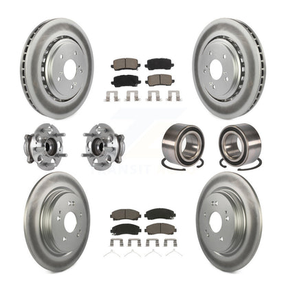 Kit de plaquettes de rotor de frein revêtues de roulement de moyeu avant et arrière (10 pièces) pour Acura TLX AW 15-20