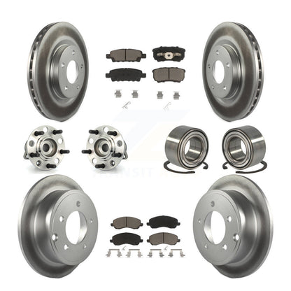Kit de plaquettes de rotor de frein, roulement de moyeu avant et arrière (10 pièces) pour Jeep Patriot Compas