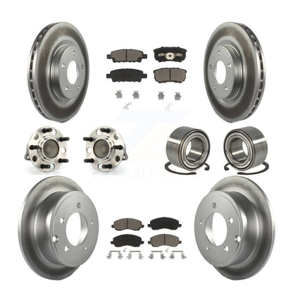 Kit de plaquettes de rotor de frein, roulement de moyeu avant et arrière (10 pièces) pour Jeep Patriot Compas