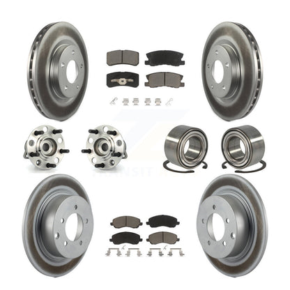 Kit de plaquettes de rotor de frein, roulement de moyeu avant et arrière (10 pièces) pour Jeep Patriot Compas