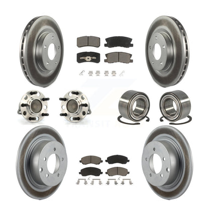 Kit de plaquettes de rotor de frein, roulement de moyeu avant et arrière (10 pièces) pour Jeep Patriot Compas