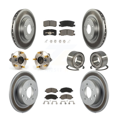 Kit de rotor et de plaquettes de frein revêtus de roulement de moyeu avant et arrière (10 pièces) pour Mitsubishi Lance