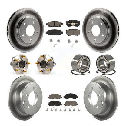 Kit de rotor et de plaquettes de frein revêtus de roulement de moyeu avant et arrière (10 pièces) pour Mitsubishi Lance
