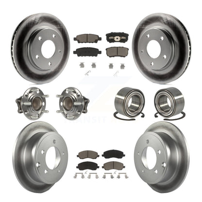 Kit de rotor et de plaquettes de frein revêtus de roulement de moyeu avant et arrière (10 pièces) pour Mitsubishi Lance
