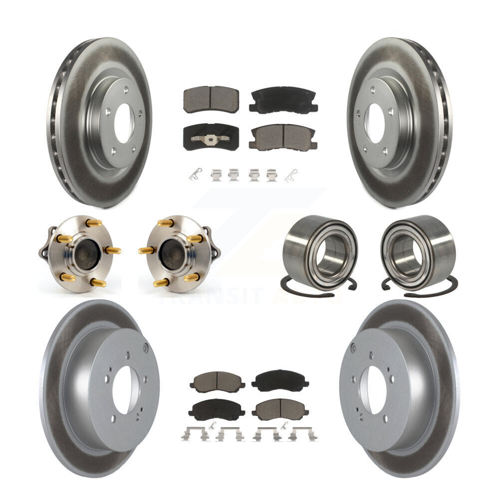 Kit de plaquettes de rotor de frein, roulement de moyeu avant et arrière (10 pièces) pour Mitsubishi Outlande
