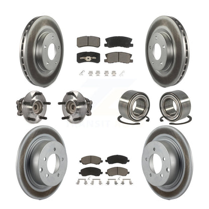Kit de plaquettes de Rotor de frein, roulement de moyeu avant et arrière (10 pièces) pour Mitsubishi RVR FW 12