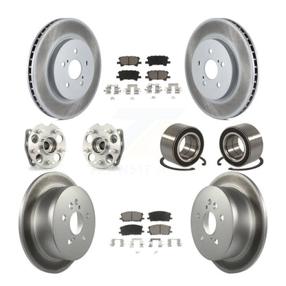 Kit de rotor et de plaquettes de frein revêtus de roulement de moyeu avant et arrière (10 pièces) pour Lexus RX350 RX33