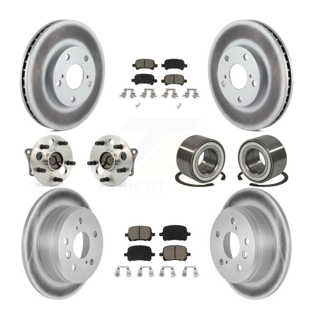 Kit de plaquettes de Rotor de frein revêtues de roulement de moyeu avant et arrière (10 pièces) pour Toyota Camry Solar