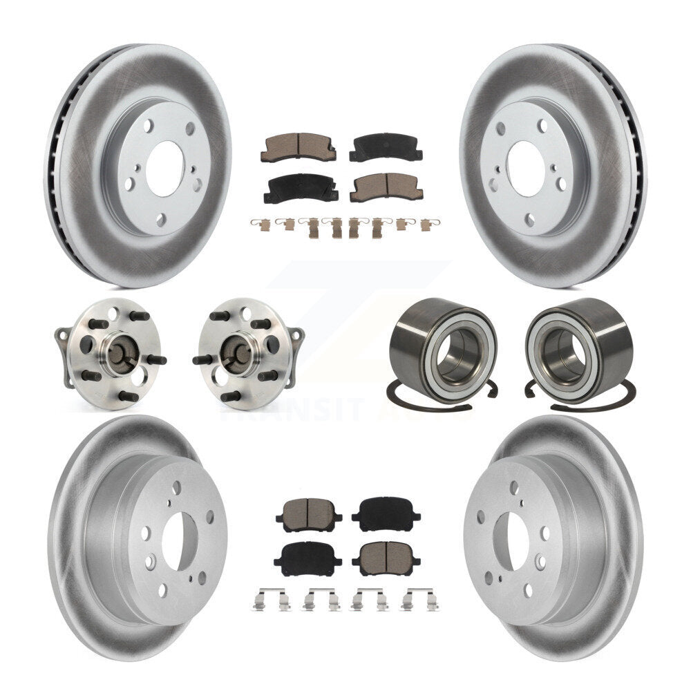 Kit de plaquettes de Rotor de frein revêtues de roulement de moyeu avant et arrière (10 pièces) pour Toyota Camry Solar