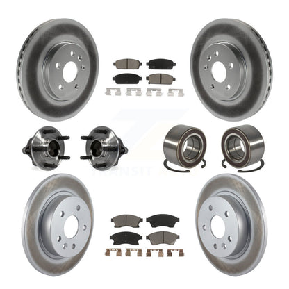 Kit de plaquettes de rotor de frein enduites de roulement de moyeu avant et arrière (10 pièces) pour Chevrolet Sonic R