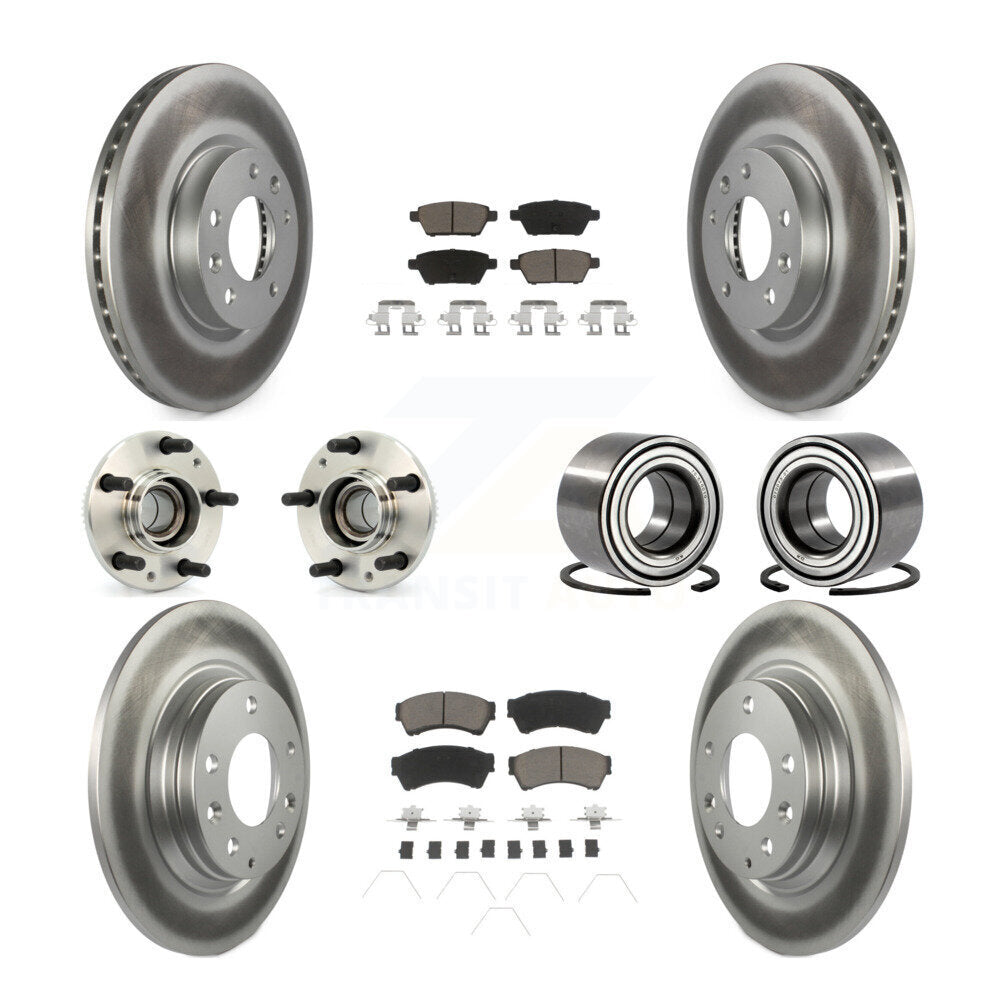 Kit de plaquettes de Rotor de frein revêtues de roulement de moyeu avant et arrière (10 pièces) pour Ford Fusion Mazda