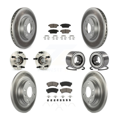 Kit de plaquettes de Rotor de frein revêtues de roulement de moyeu avant et arrière (10 pièces) pour Ford Fusion Mazda