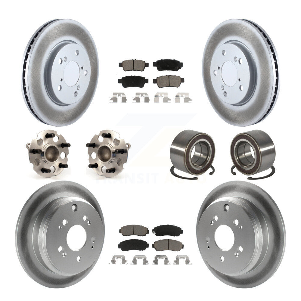 Kit de plaquettes de rotor de frein revêtues de roulement de moyeu avant et arrière (10 pièces) pour Honda Odysse 05-10