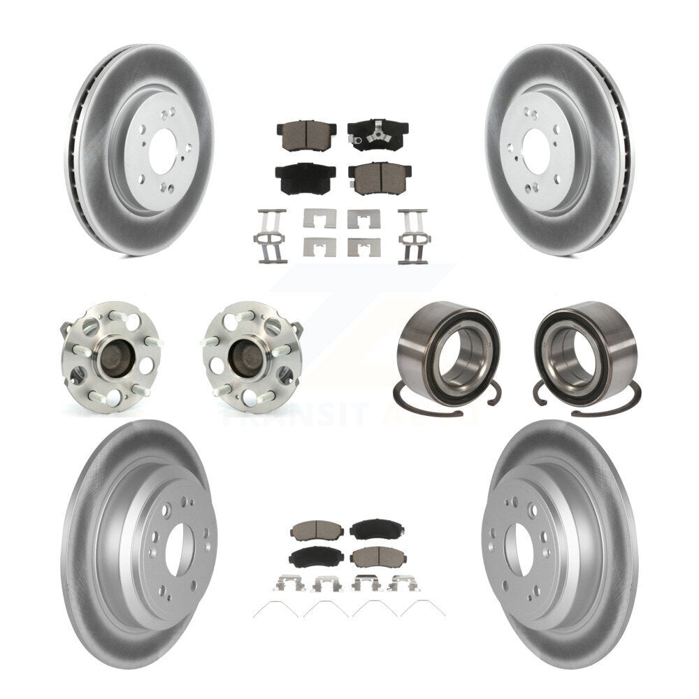 Kit de plaquettes de Rotor de frein revêtues de roulement de moyeu avant et arrière (10 pièces) pour Honda Crosstour FW