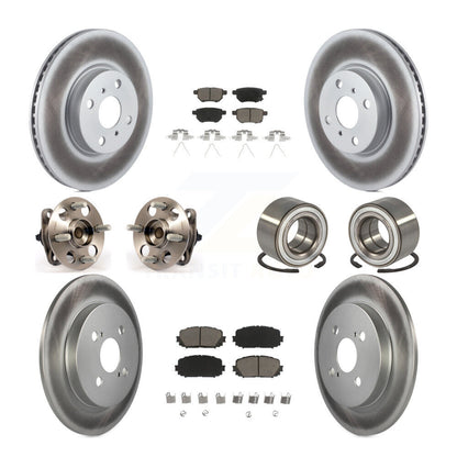 Kit de rotor et de plaquettes de frein à disque revêtus de roulement de moyeu avant et arrière (10 pièces) pour Toyota Yari