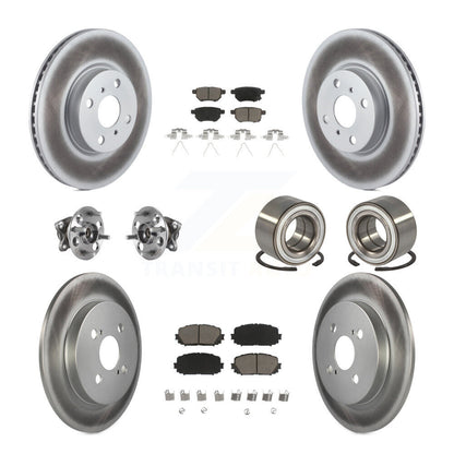 Kit de rotor et de plaquettes de frein à disque revêtus de roulement de moyeu avant et arrière (10 pièces) pour Toyota Yari