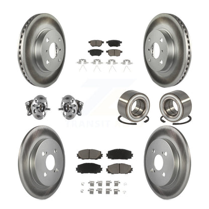 Kit de rotor et de plaquettes de frein à disque revêtus de roulement de moyeu avant et arrière (10 pièces) pour Toyota Yari