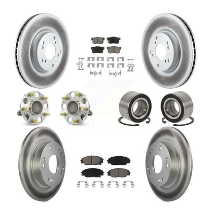 Kit de plaquettes de Rotor de frein, roulement de moyeu avant et arrière (10 pièces) pour Honda Civic Acura CS