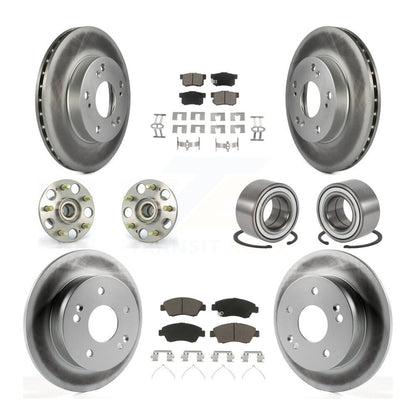 Kit de plaquettes de Rotor de frein, roulement de moyeu avant et arrière (10 pièces) pour Honda Civic Acura RS