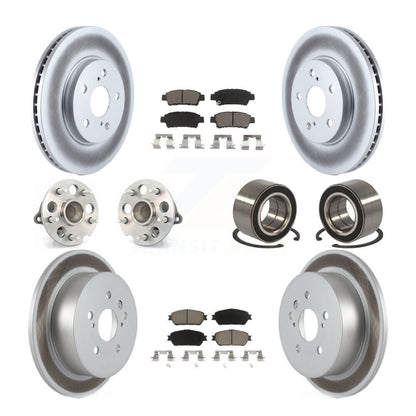 Kit de rotor et de plaquettes de frein revêtus de roulement de moyeu avant et arrière (10 pièces) pour Toyota Sienna FW