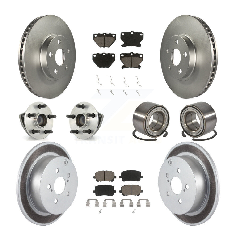 Kit de plaquettes de Rotor de frein, roulement de moyeu avant et arrière (10 pièces), pour Toyota Matrix Pontia
