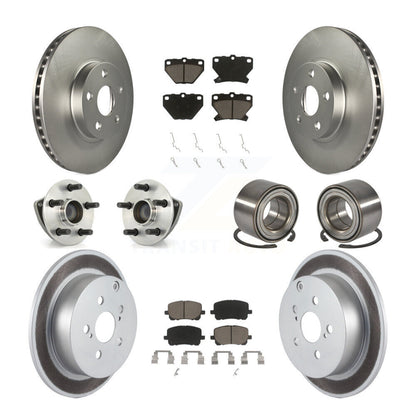 Kit de plaquettes de Rotor de frein, roulement de moyeu avant et arrière (10 pièces), pour Toyota Matrix Pontia