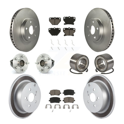 Kit de plaquettes de Rotor de frein, roulement de moyeu avant et arrière (10 pièces) pour Toyota Matrix Coroll