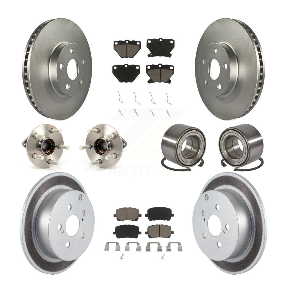 Kit de plaquettes de Rotor de frein, roulement de moyeu avant et arrière (10 pièces), pour Toyota Matrix Pontia