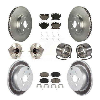 Kit de plaquettes de Rotor de frein, roulement de moyeu avant et arrière (10 pièces), pour Toyota Matrix Pontia
