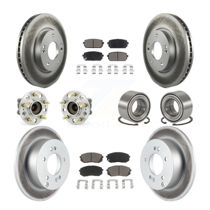 Kit de plaquettes de rotor de frein revêtues de roulement de moyeu avant et arrière (10 pièces) pour Kia Rond 2010 – 2012