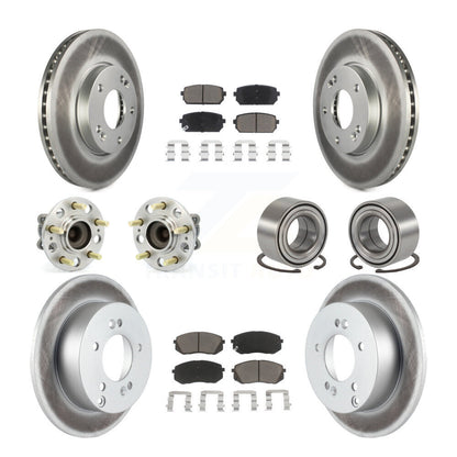 Kit de plaquettes de Rotor de frein revêtues de roulement de moyeu avant et arrière (10 pièces) pour Kia Rond 2008 – 2009