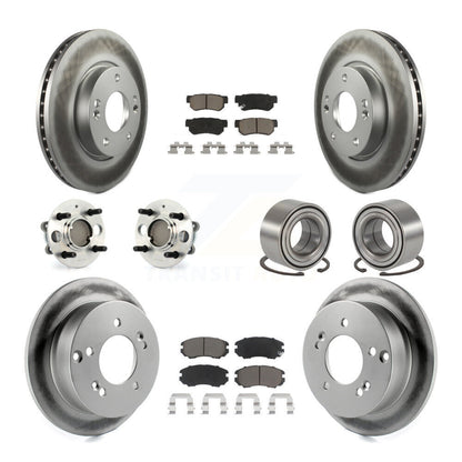 Kit de plaquettes de Rotor de frein à disque revêtu de roulement de moyeu avant et arrière (10 pièces) pour Hyundai Sonat